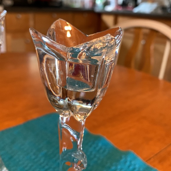 Lead crystal candle holders. Is - Picture 3 of 5